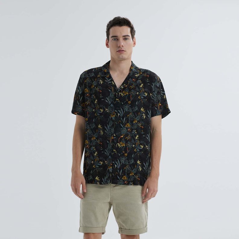 Camisa Guayabera Full Rapport Verde Hombre-0