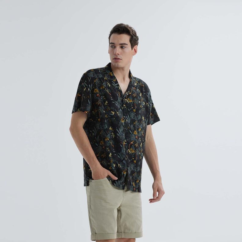 Camisa Guayabera Full Rapport Verde Hombre-1