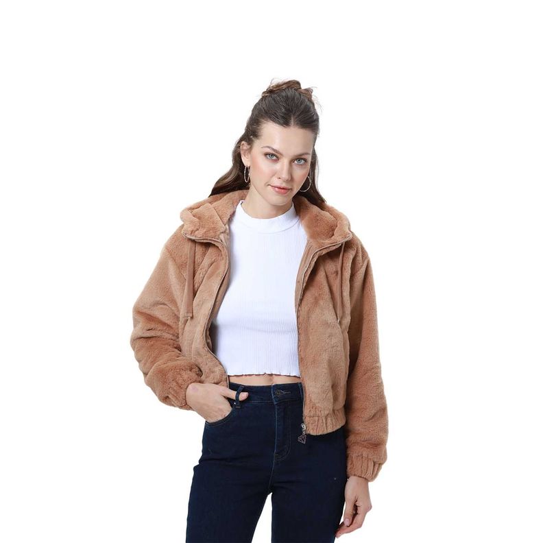 Chaqueta Mujer Polar Camel I Fashion's Park-0