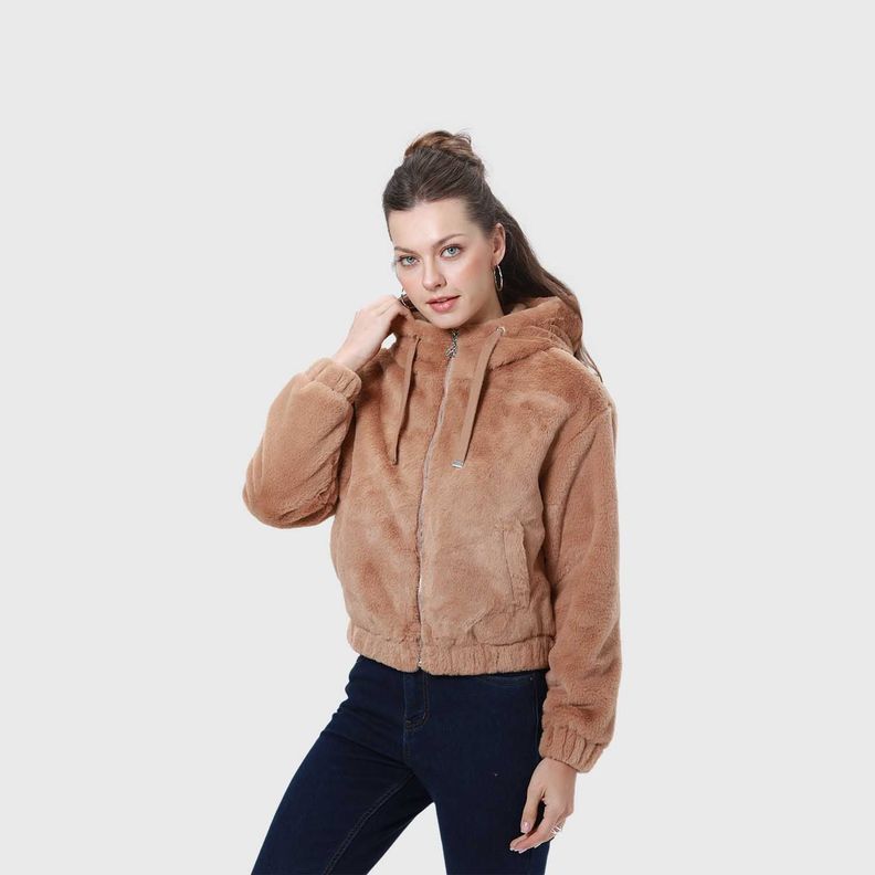 Chaqueta Mujer Polar Camel I Fashion's Park-1