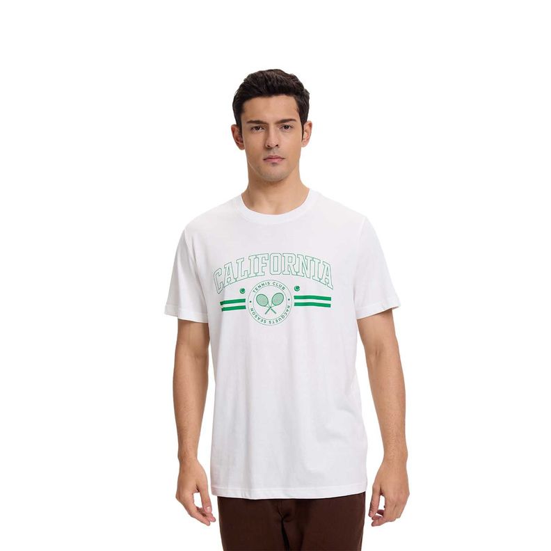 Polera Hombre Sports Basket Blanco Fashion's Park-0