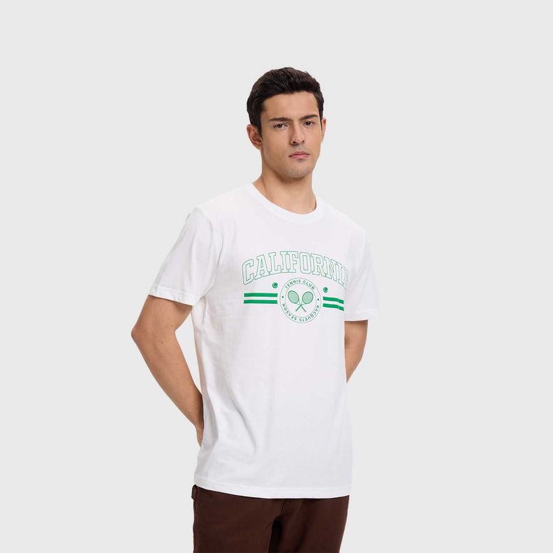 Polera Hombre Sports Basket Blanco Fashion's Park-1