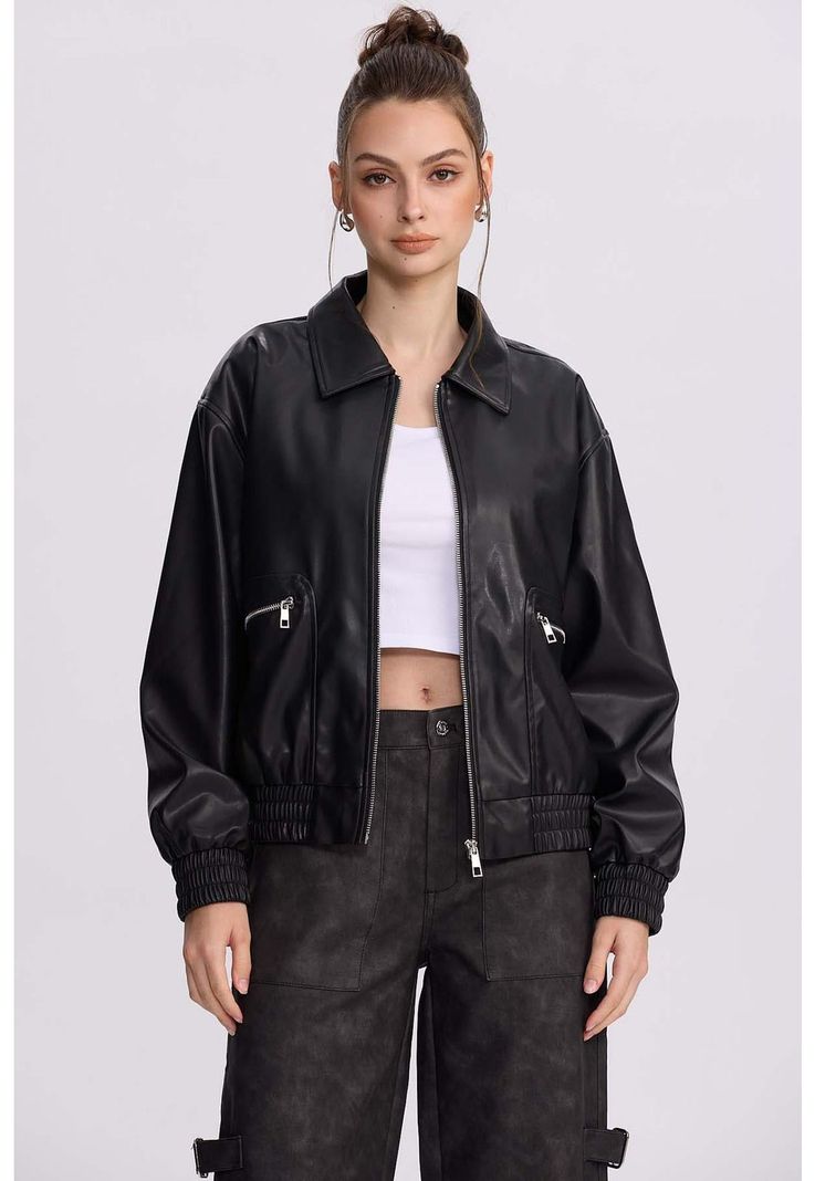 Chaqueta Mujer Bomber Negro - ll