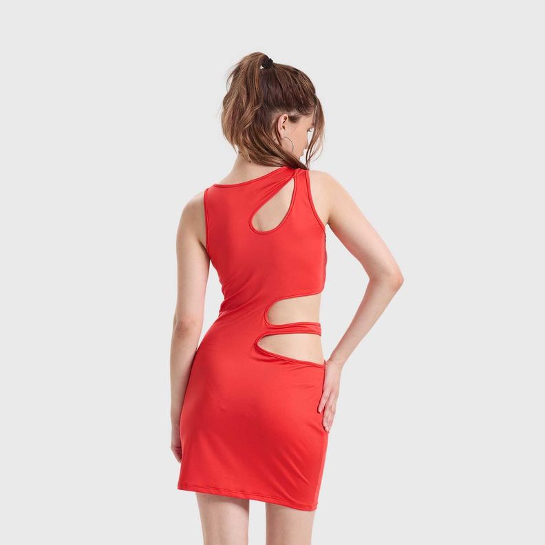 Vestido Mujer Cut Out Rojo Fashions Park-2
