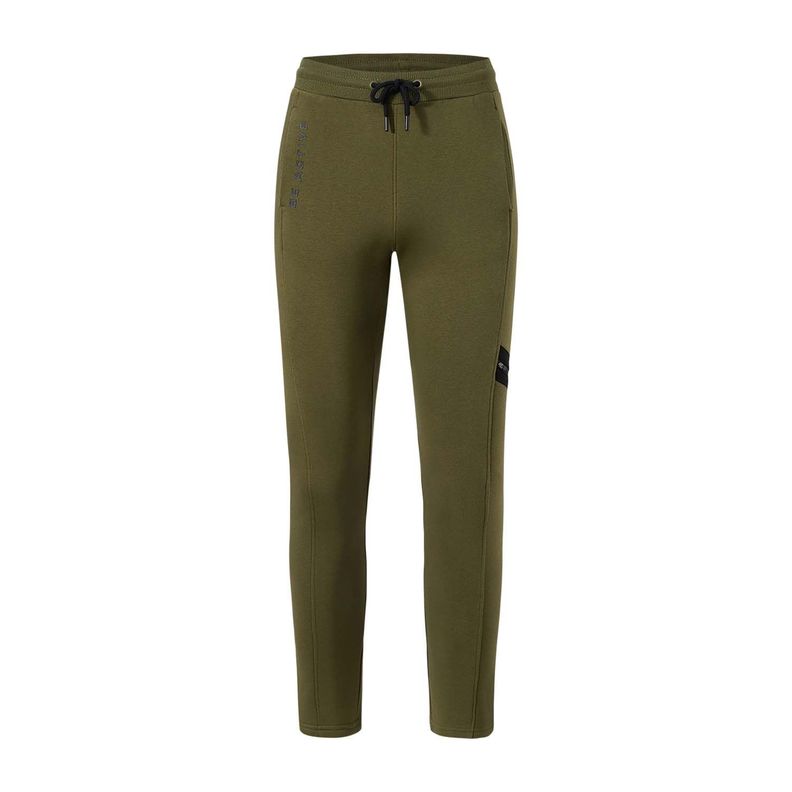 Pantalón Buzo Niño Con Cierre Calce Recto Verde Militar-0