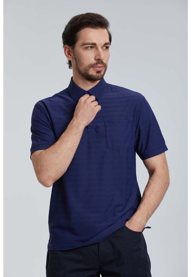 Polera Piqué Azul