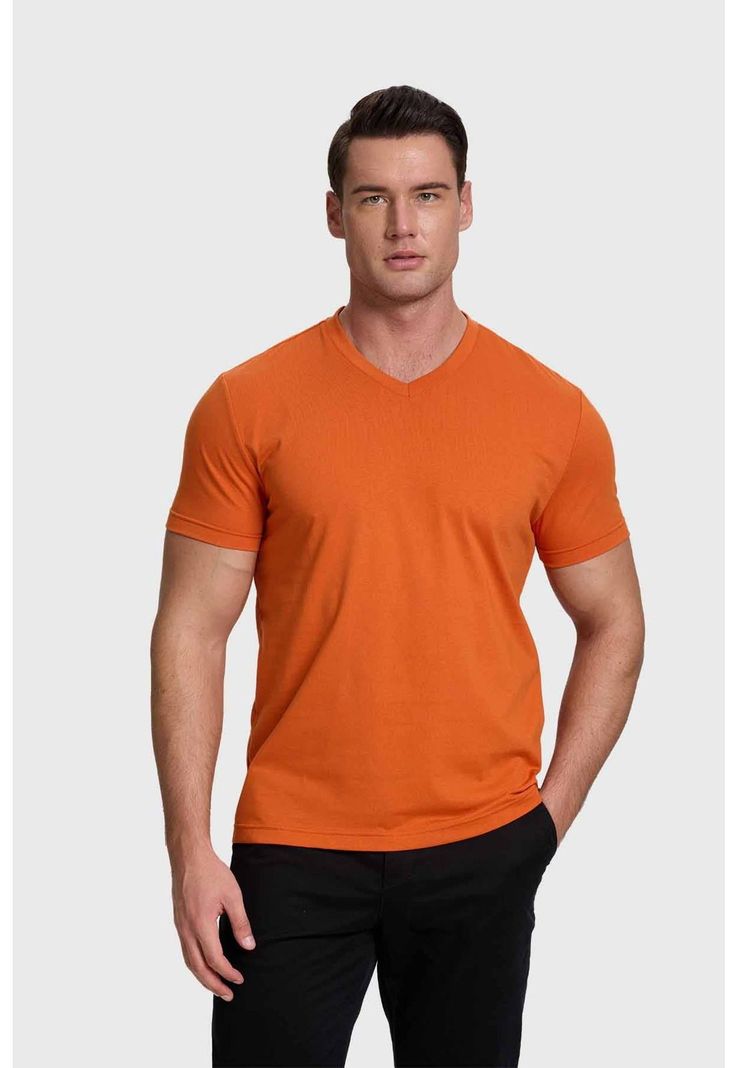 Polera Hombre Básica Ocre