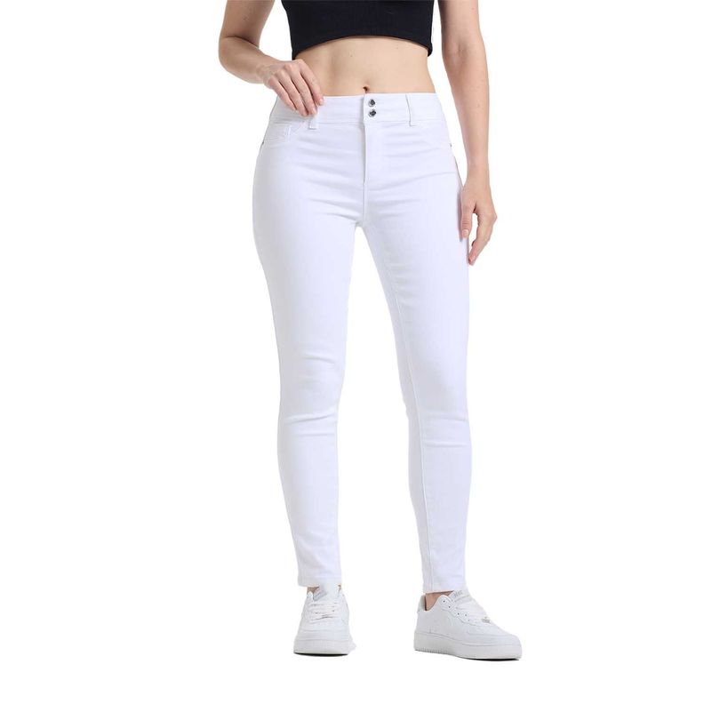 Jeans Mujer Skinny Jeny Pushup Blanco Fashion's Park-0