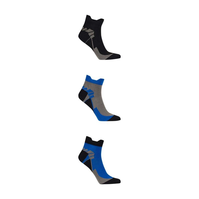 Calceta Deportiva Hombre Tripack Azul Iv Fashion's Park-0
