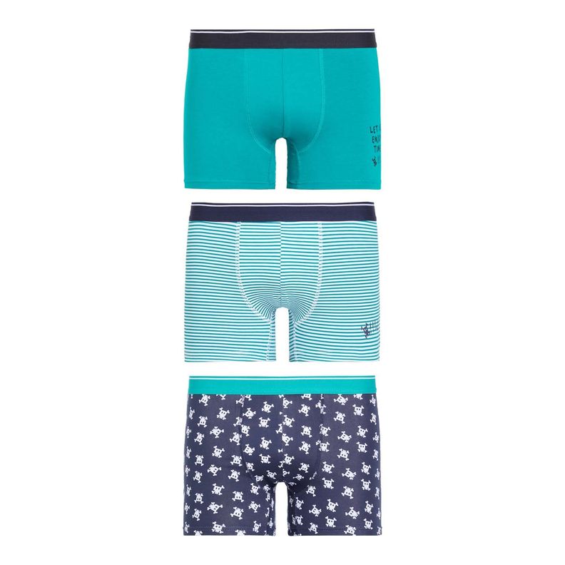 Boxer Niño Tripack Teens Verde-0