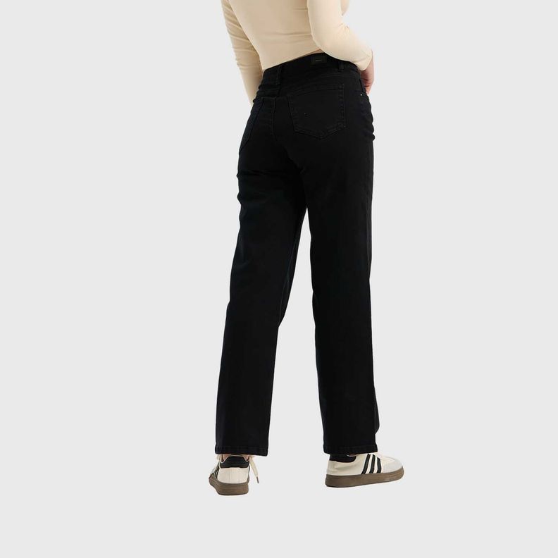 Jeans Mujer Wide Leg Sofía Negro Iv  Fashion's Park-2