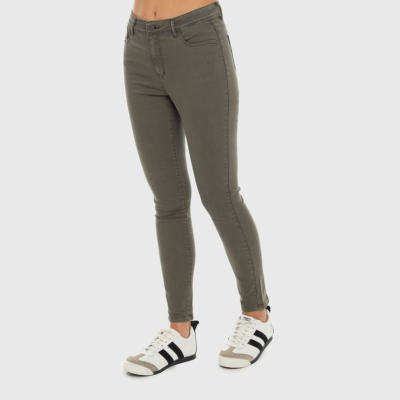 Jeans Mujer Emilia Verde Militar Fashion's Park-1