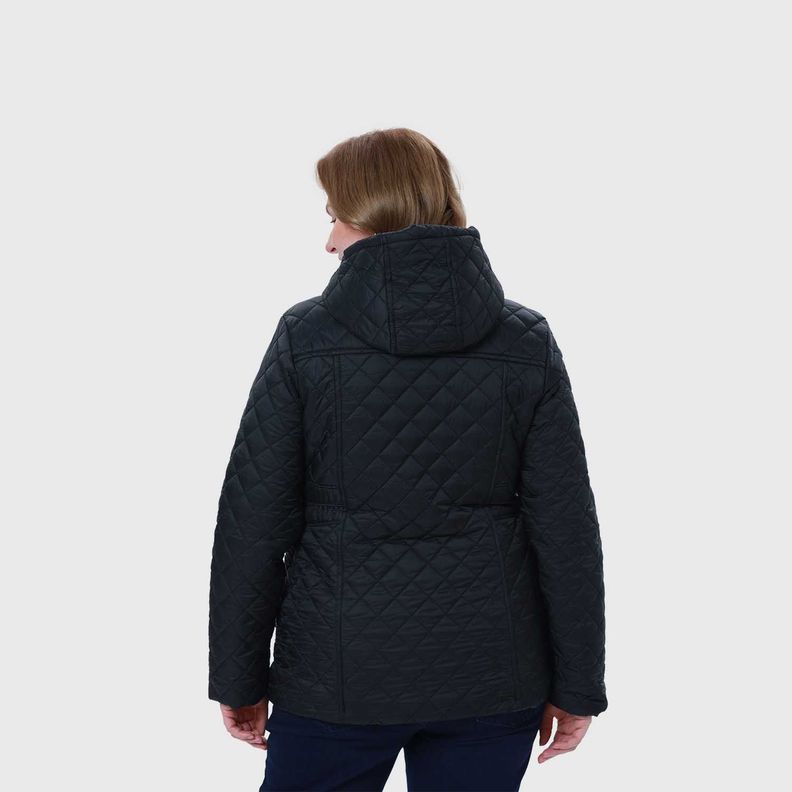 Parka Mujer Con Bolsillo Negro-2