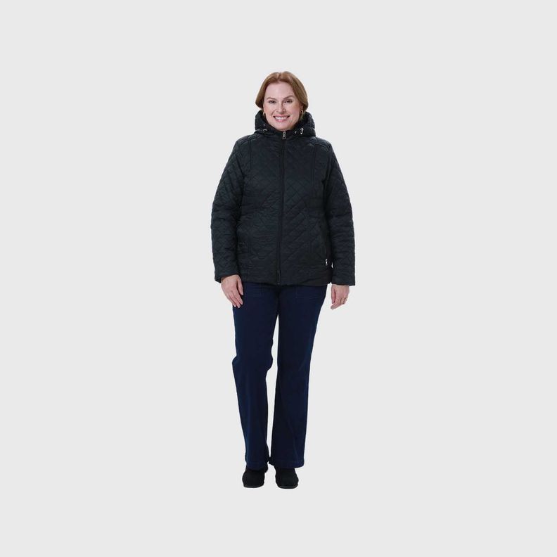 Parka Mujer Con Bolsillo Negro-3