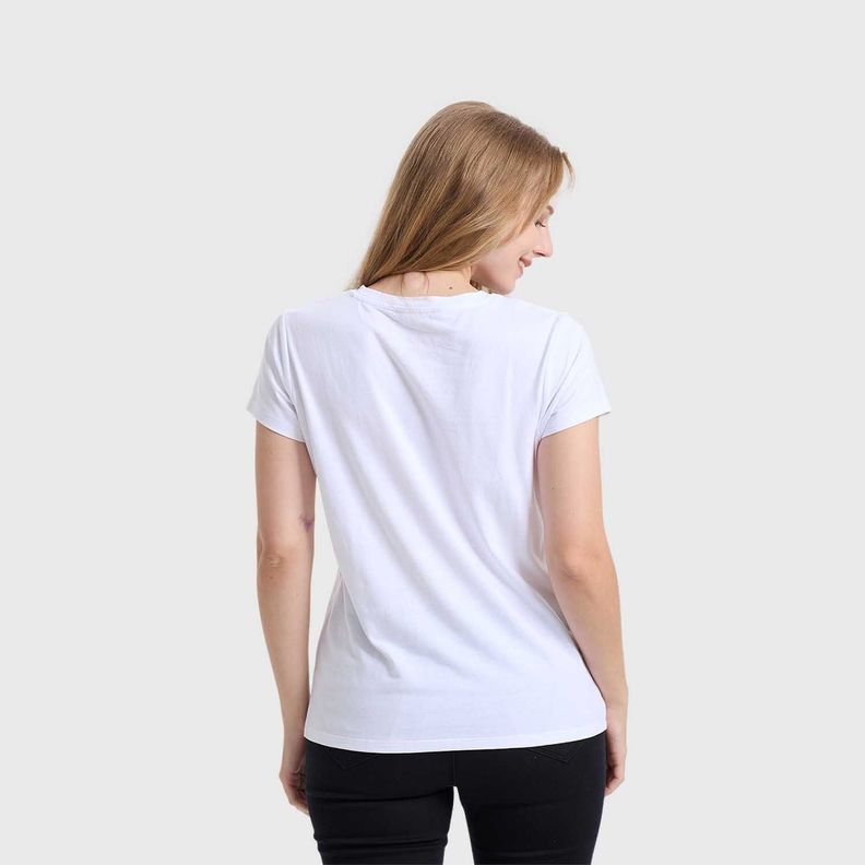Polera Mujer Básica Print Blanco I Fashions Park-2