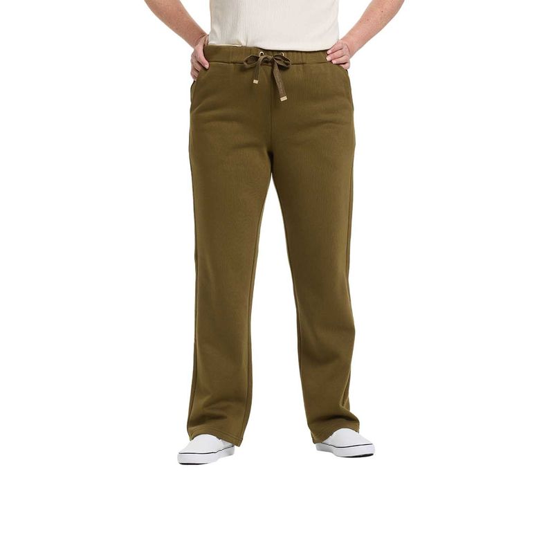 Pantalón Buzo Mujer Con Cordón Verde Militar Fashion's Park-0