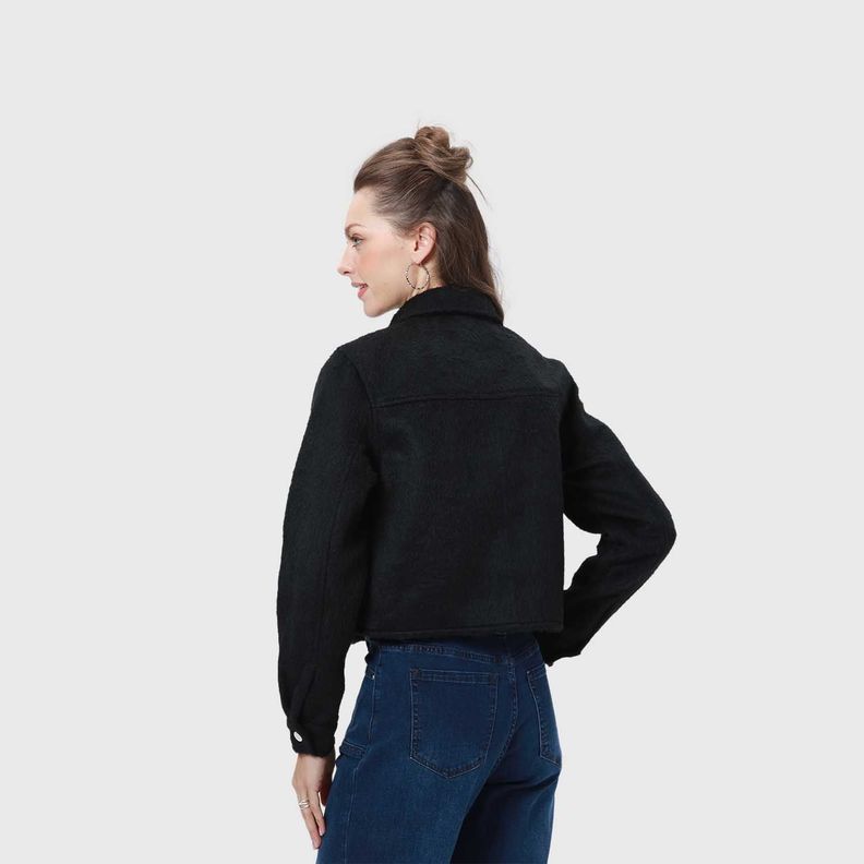 Chaqueta Mujer Sobrecamisa Negro Ii Fsp-2