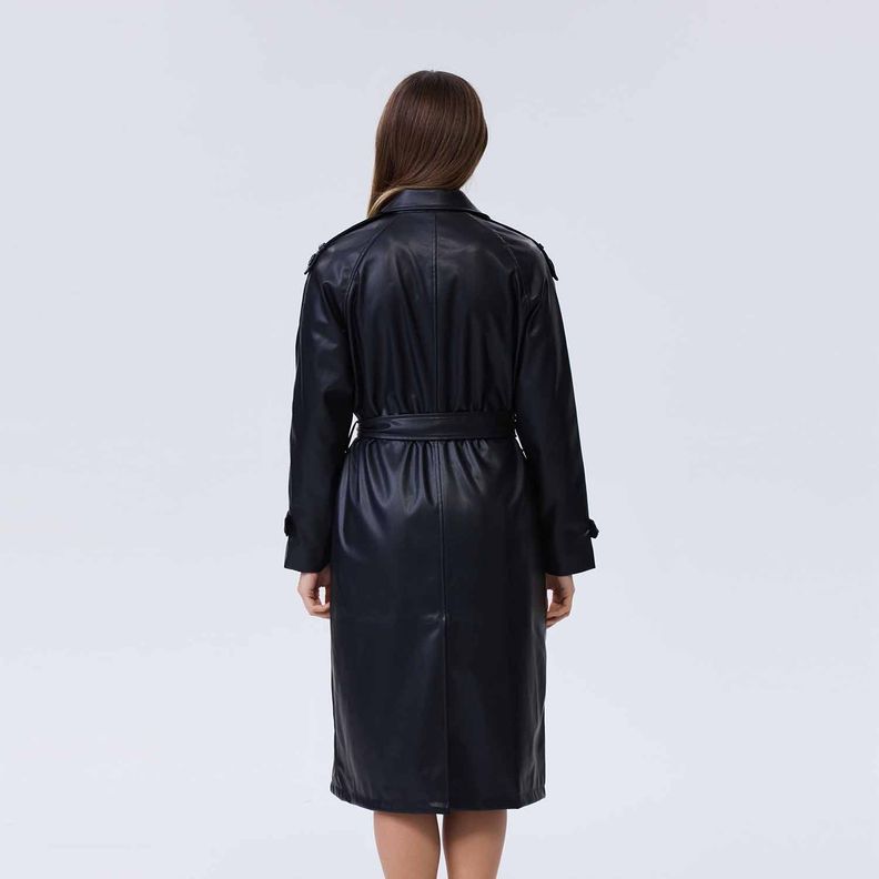 Chaqueta Mujer Trench Negro I Fashion´s Park-2