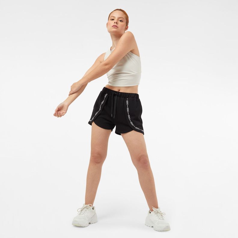 Short Pretina Elasticada Deportivo Negro Fashions Park-3