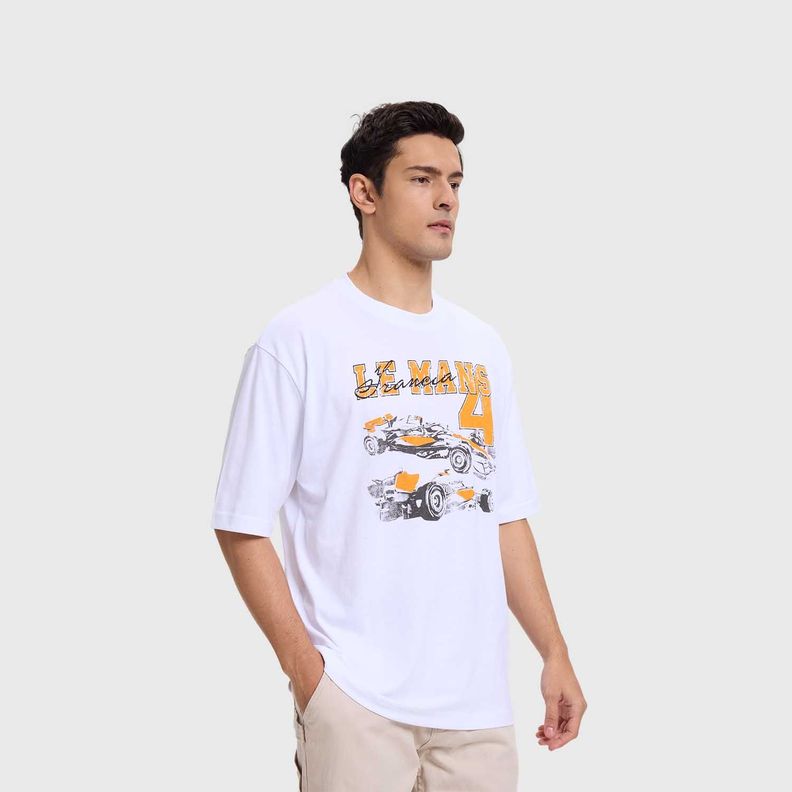 Polera Hombre Estampado Blanco III  Fashion's Park-1