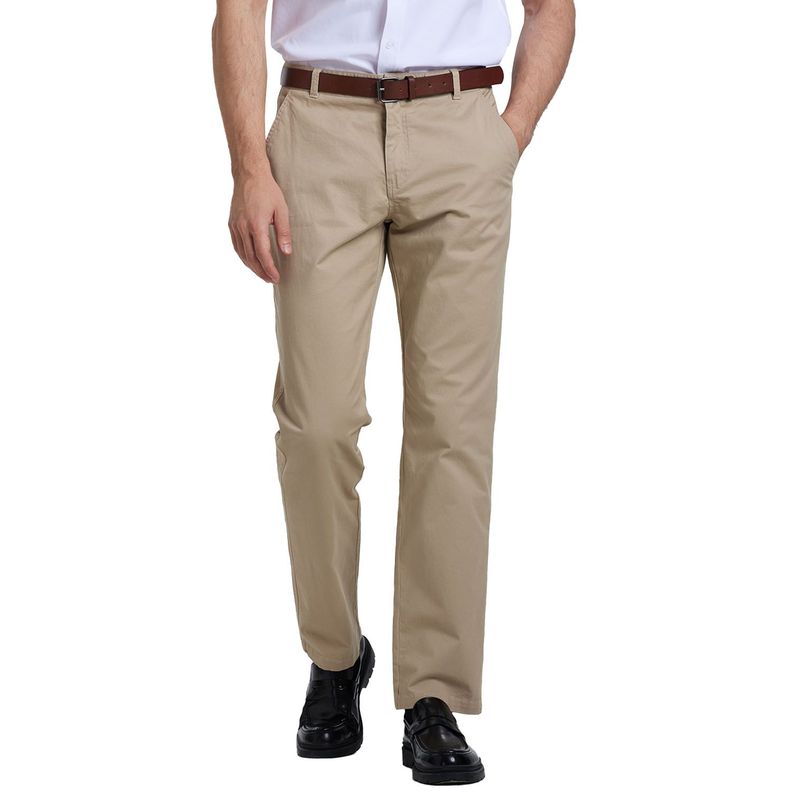 Pantalón Hombre Chino Cinturón Beige Fashion´s Park-0