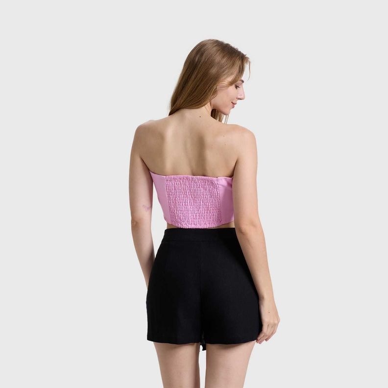 Blazer Mujer Strapless Rosado Fashions Park-2