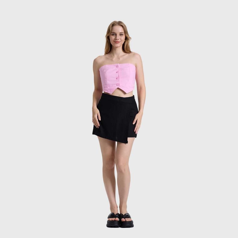 Blazer Mujer Strapless Rosado Fashions Park-3