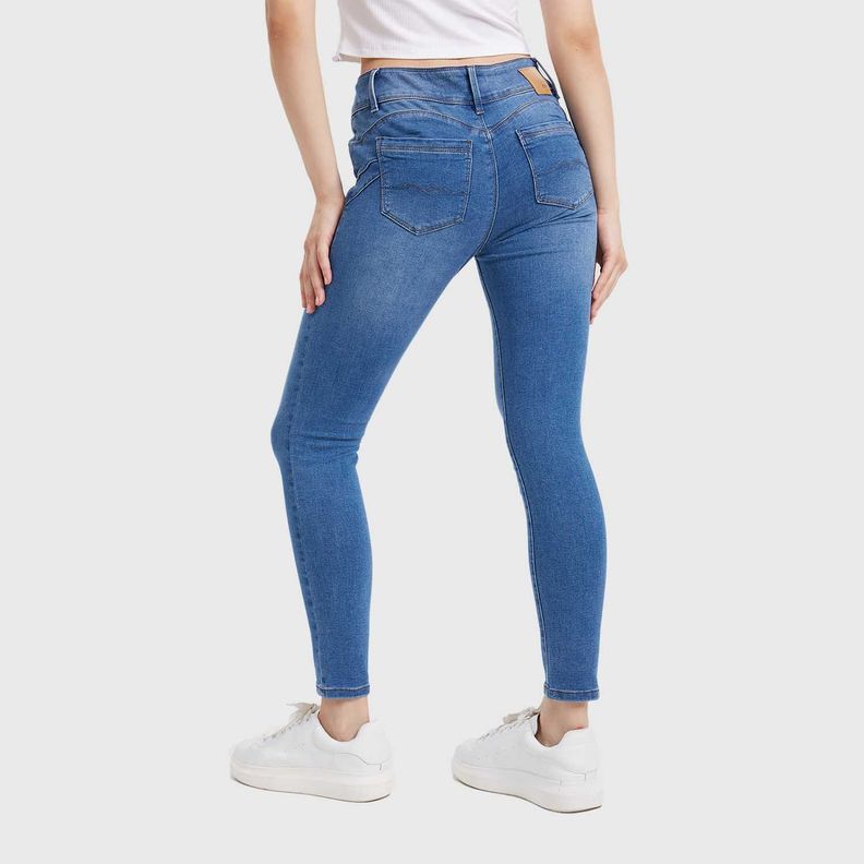 Jeans Mujer Skinny Kim Lavado Azul Fashion's Park-2