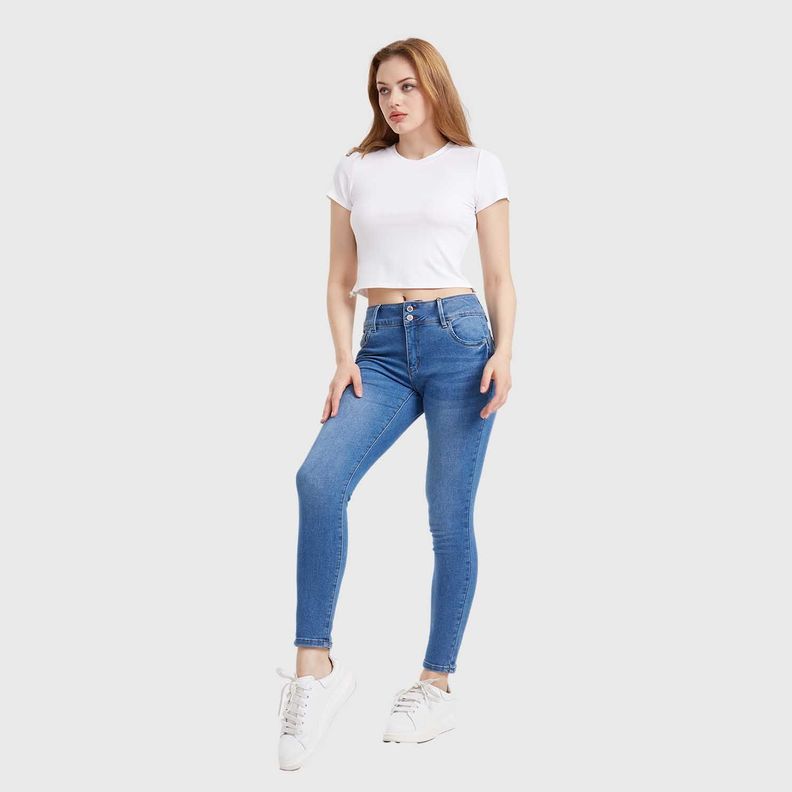 Jeans Mujer Skinny Kim Lavado Azul Fashion's Park-3