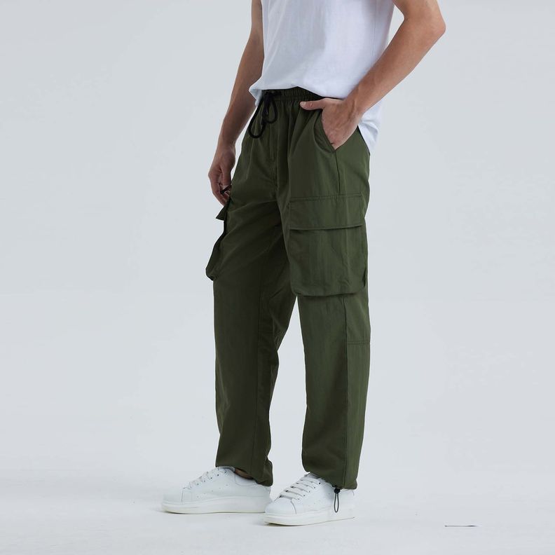 Pantalon Cargo Verde Militar Hombre-1