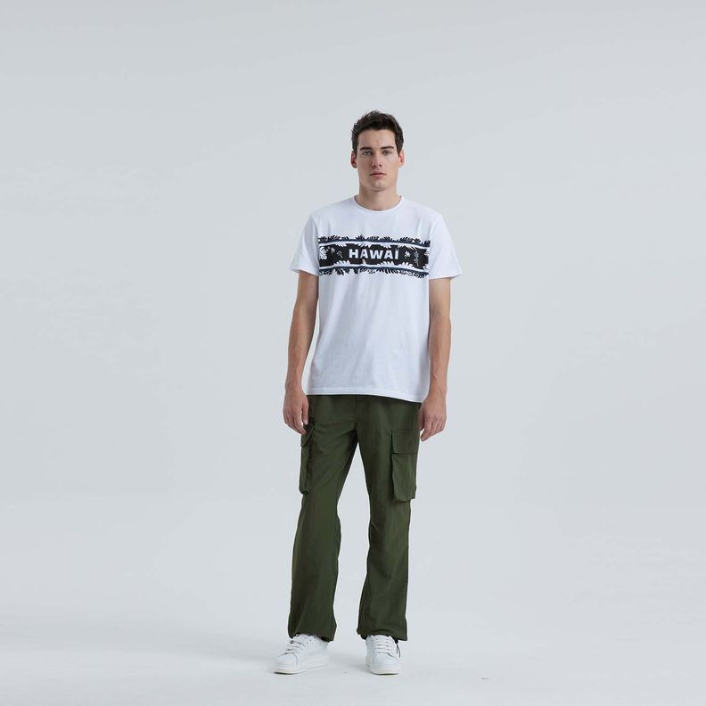 Pantalon Cargo Verde Militar Hombre-3