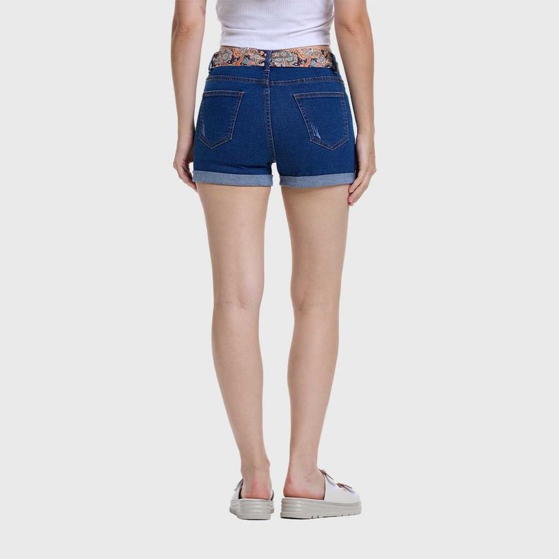 Short Mujer Pañuelo Azul Fashion's Park-2