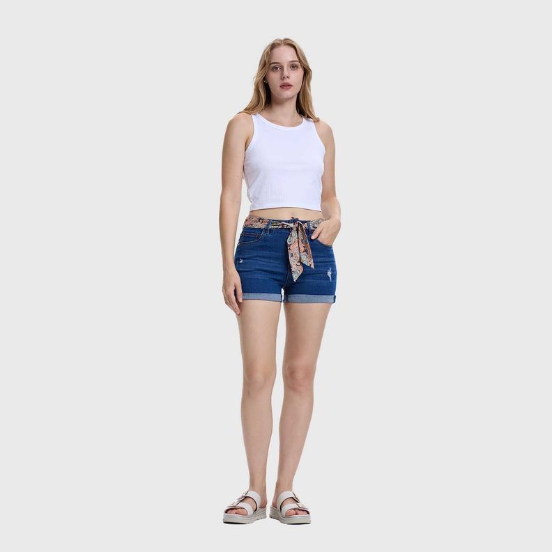 Short Mujer Pañuelo Azul Fashion's Park-3