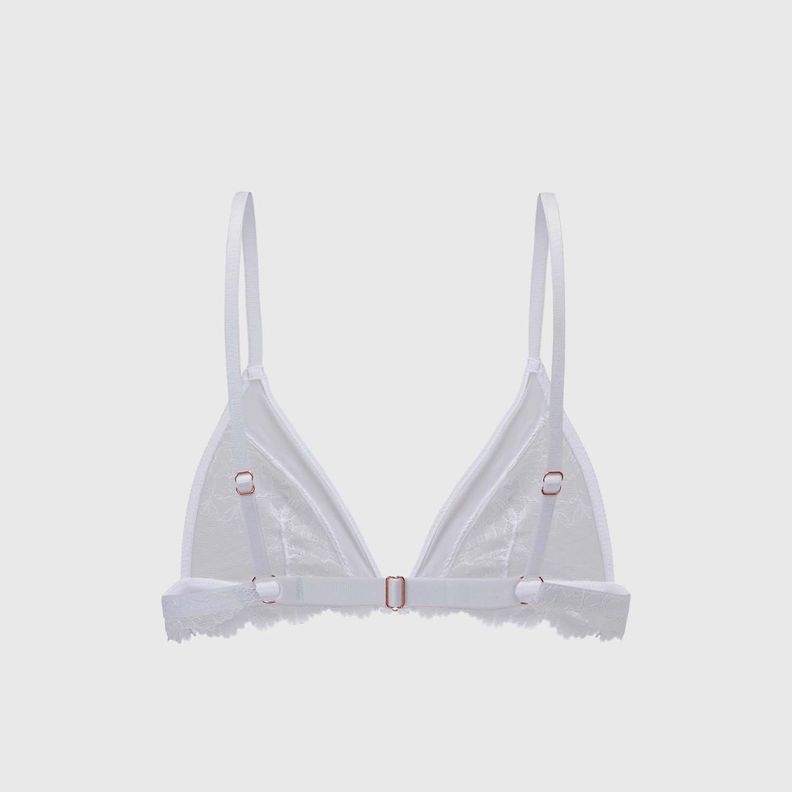 Sostén Mujer Sin Arco Encaje Blanco Fashion's Park-1