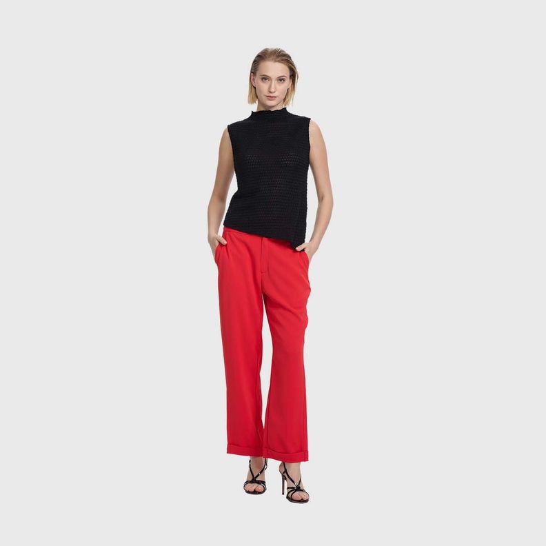 Pantalón Sastrero Mujer Sastrero Rojo Fashion's Park-3
