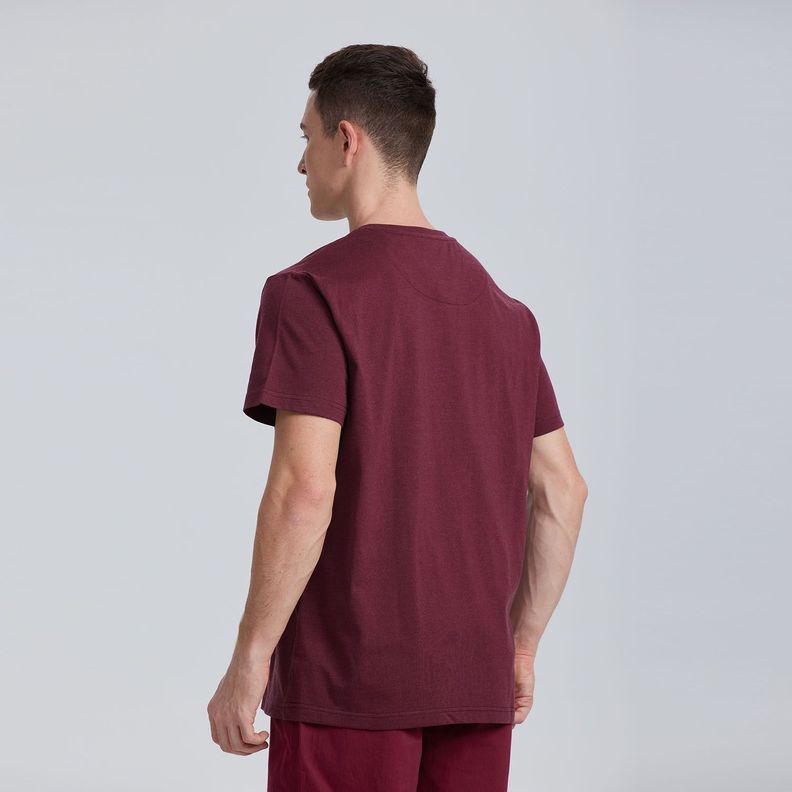 Polera Botones Burdeo Melange Hombre-2