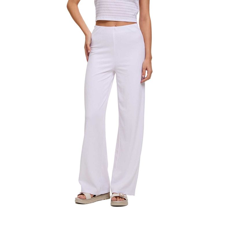 Pantalón Mujer Textura Blanco Fashion's Park-0