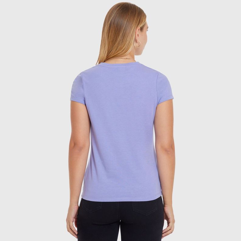 Polera Básica Print Lila Mujer-2