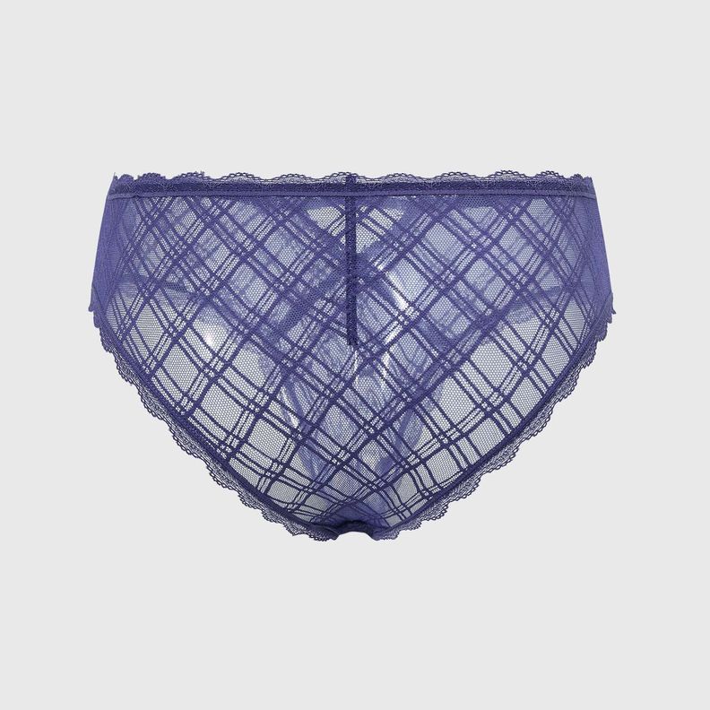 Calzón Mujer Pantaleta Detalle Encaje Azul Oscuro-1