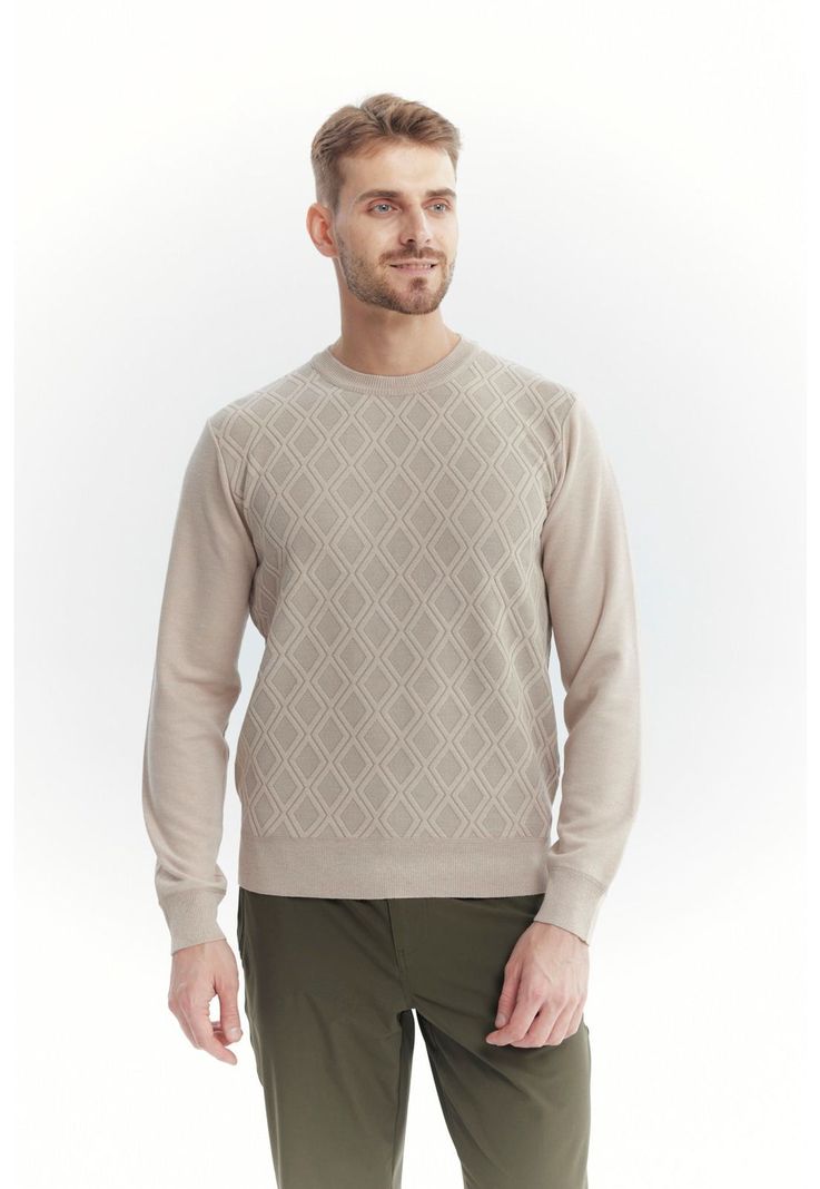 Sweater Hombre Regular Beige Oscuro