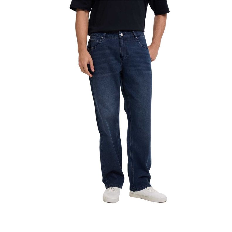 Jeans Hombre Skinny Liso Azul Fashion's Park-0
