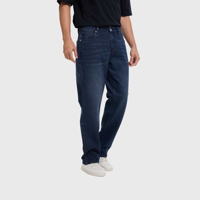 Jeans Hombre Skinny Liso Azul Fashion's Park-1