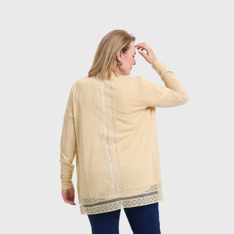 Polera Mujer Encaje Beige Fashion's Park-2