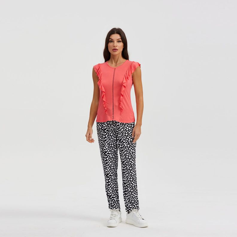 Polera Macramé Coral Mujer-3