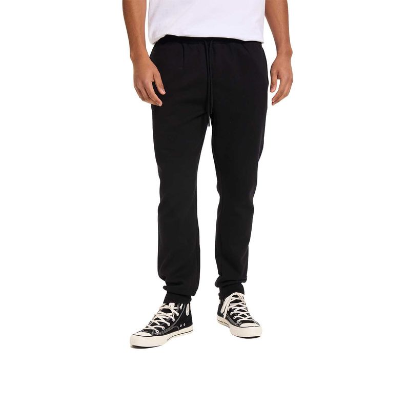 Pantalón Buzo Hombre Jogger Básico Negro I Fashion's Park-0