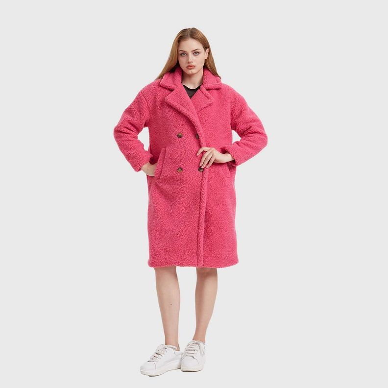 Abrigo Mujer Teddy Magenta Fashion´s Park-1