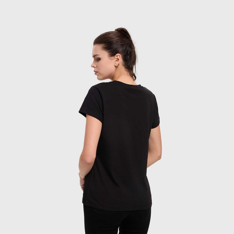 Polera Mujer Básica Print Negro /Rojo /Blanco Fashions Park-2