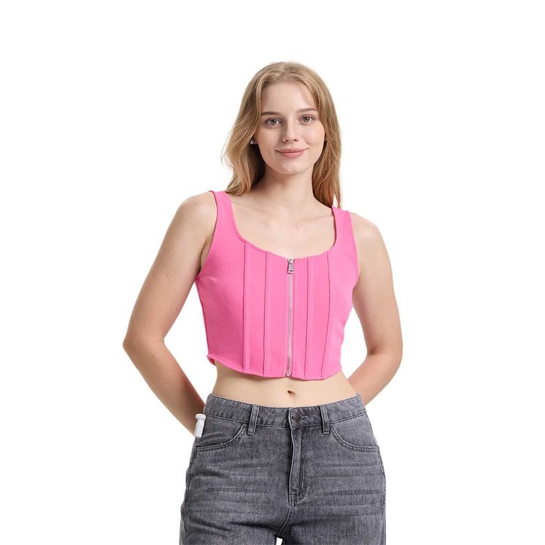 Polera Mujer Corset Rosado Fashion's Park-0
