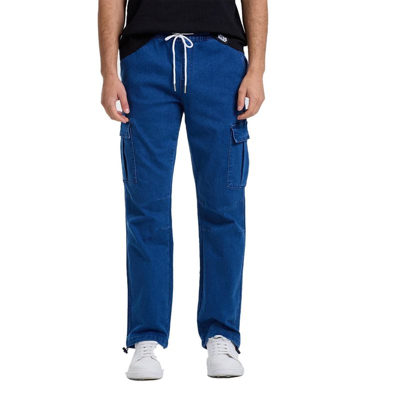 Jeans Hombre Cargo Azul-0