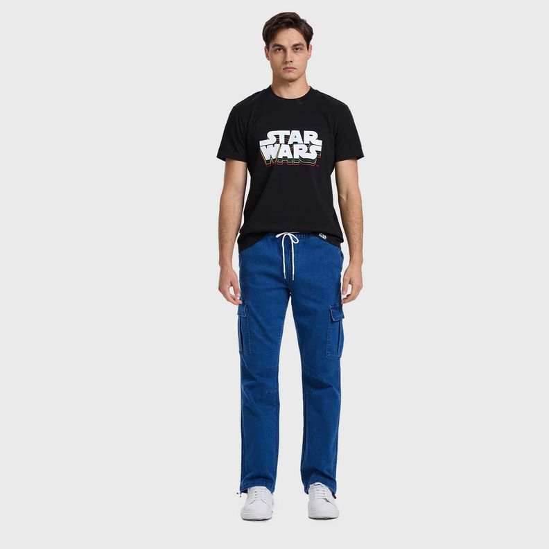 Jeans Hombre Cargo Azul-3